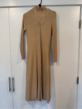 Apparelel knit nude maxi dress with matching tank top